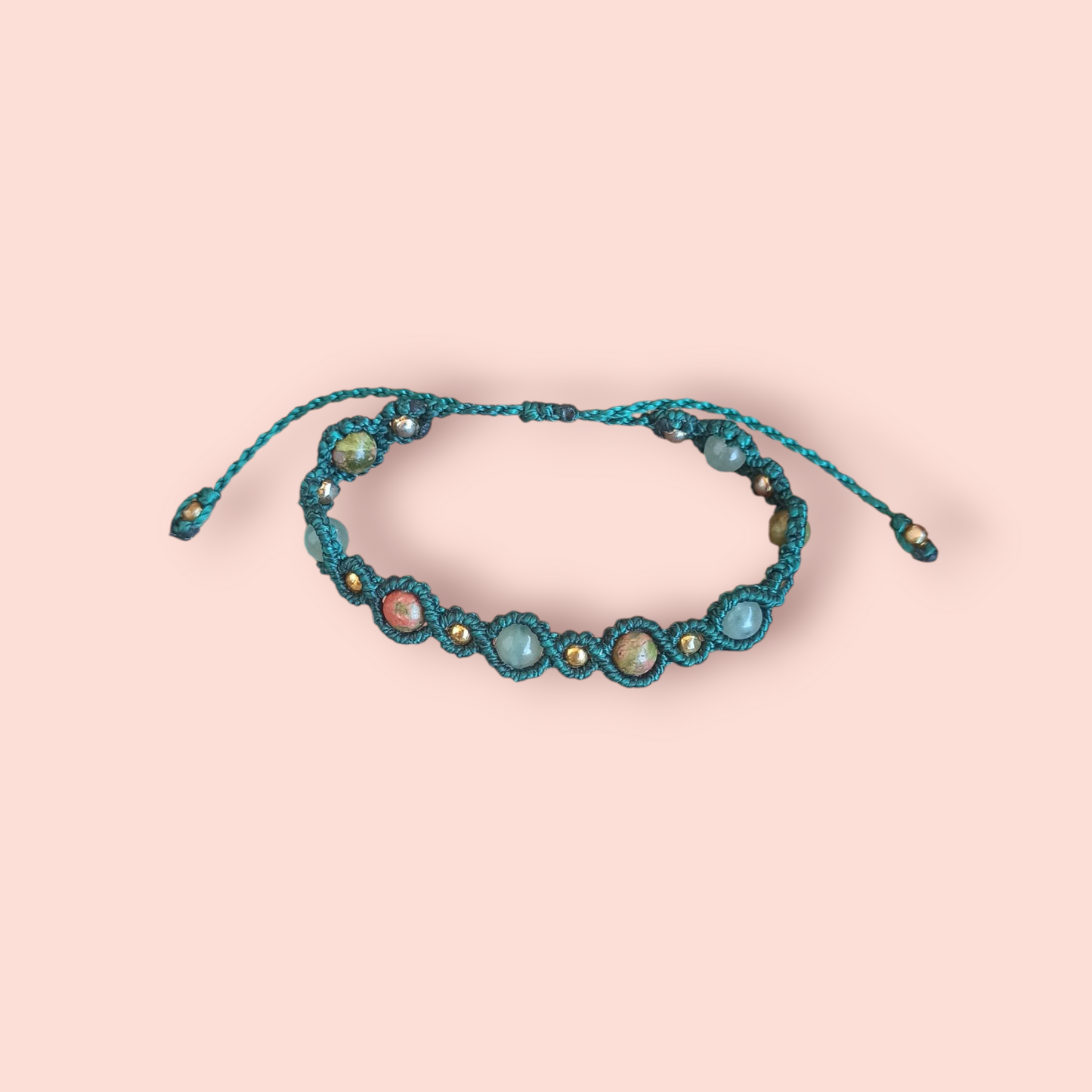 Pulsera macrame minerales