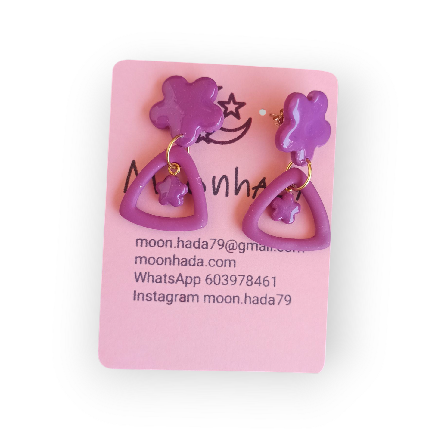 Pendientes arcilla polimerica flor