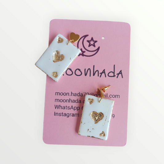 Pendientes As de corazones