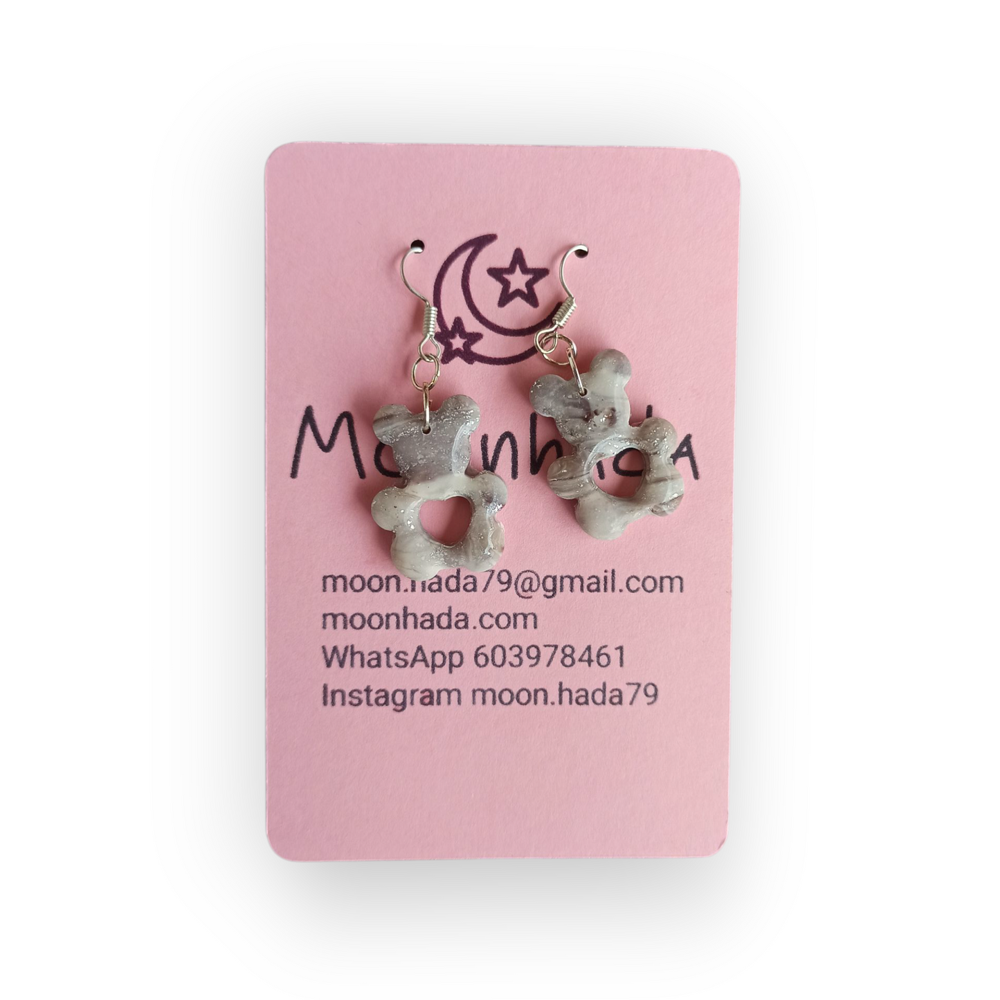Pendientes osito marmolado