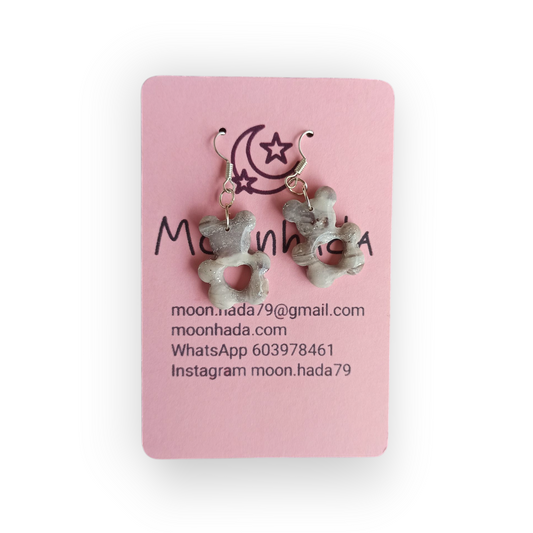 Pendientes osito marmolado