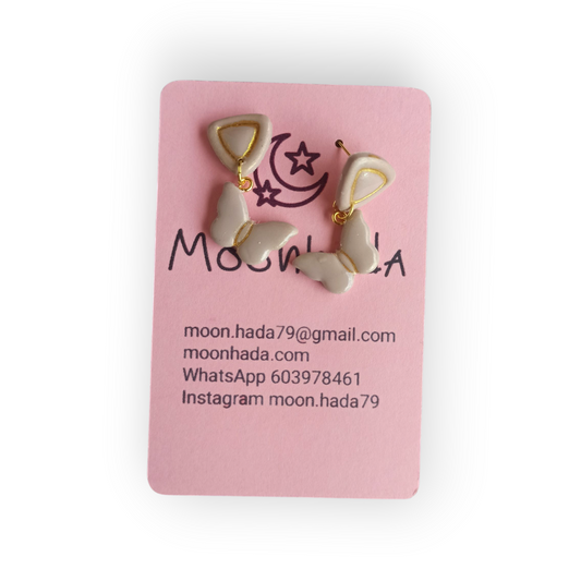 Pendientes triangulo mariposa