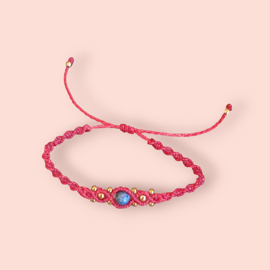 Pulsera con piedra macrame