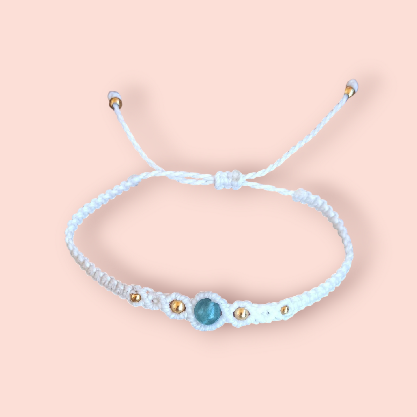 Pulsera macrame con piedra