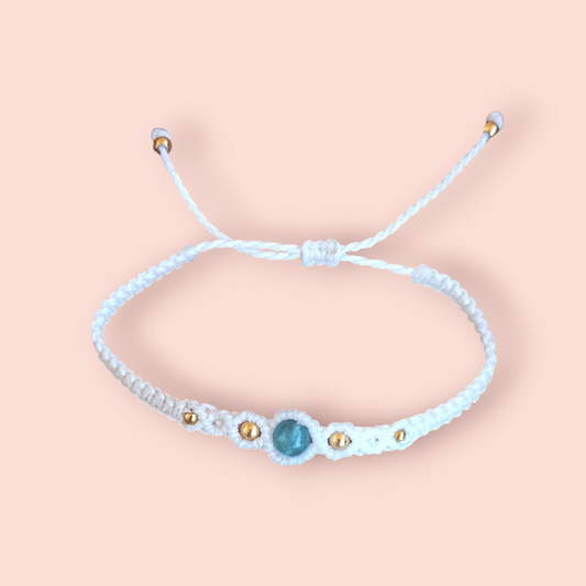 Pulsera macrame con piedra