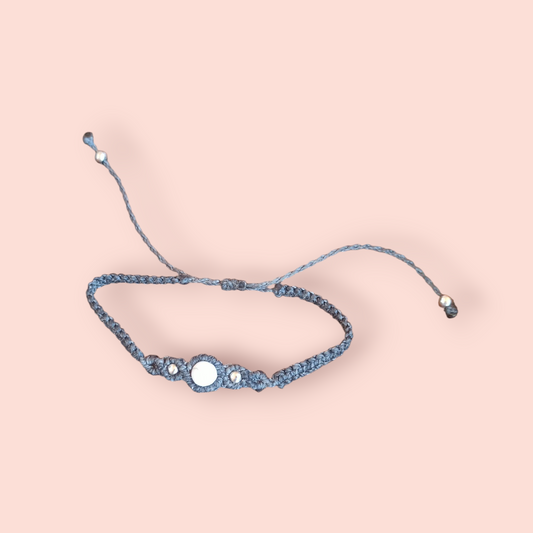 Pulsera macrame con piedra