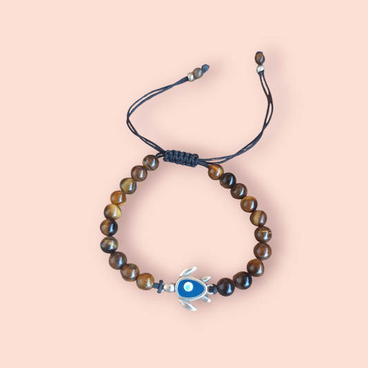 Pulsera minerales y tortuga