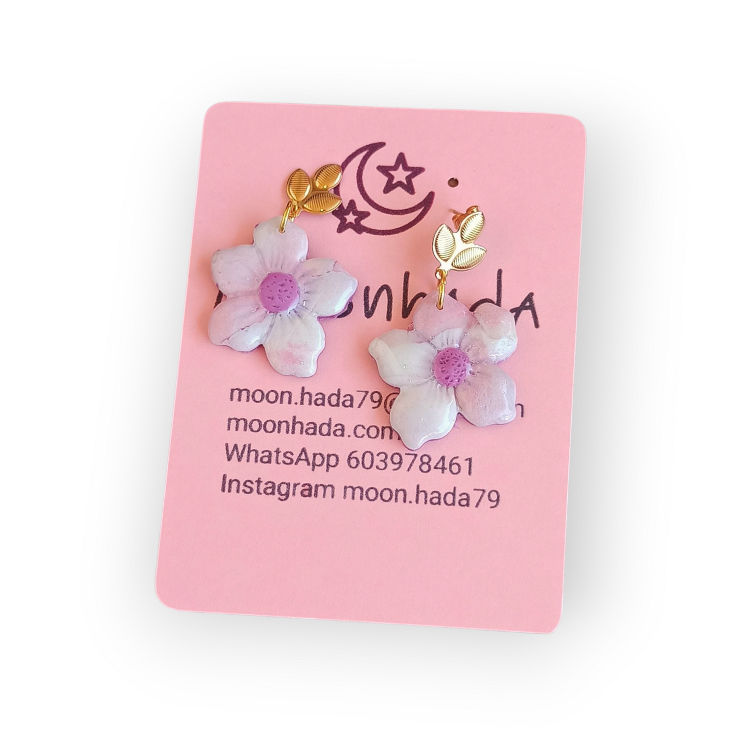 Pendientes flor rosita
