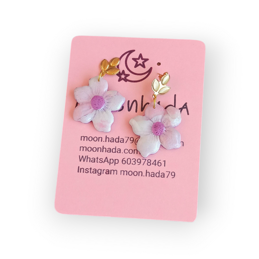 Pendientes flor rosita