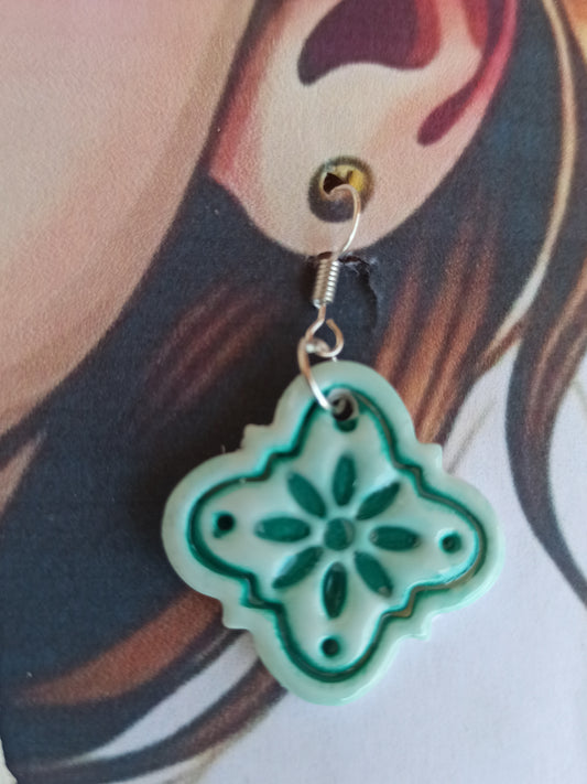 Pendientes azulejo