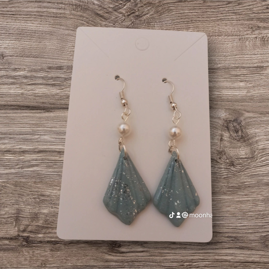 Pendientes concha y perla
